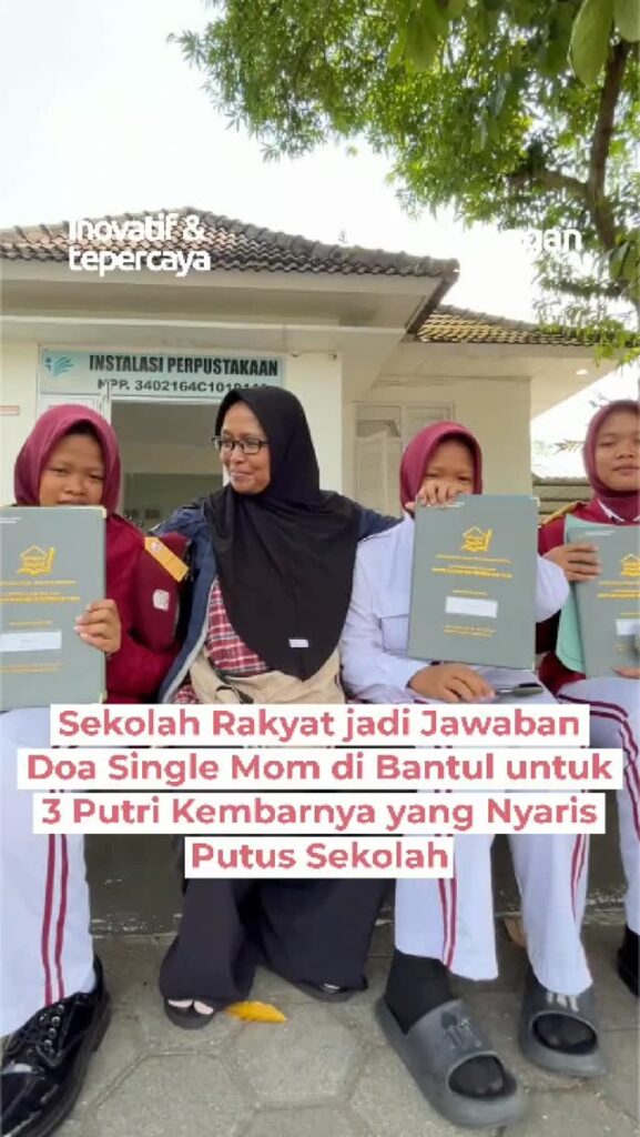 Sekolah Rakyat jadi Jawaban Doa Single Mom di Bantul untuk 3 Putri Kembarnya yang Nyaris Putus Sekolah