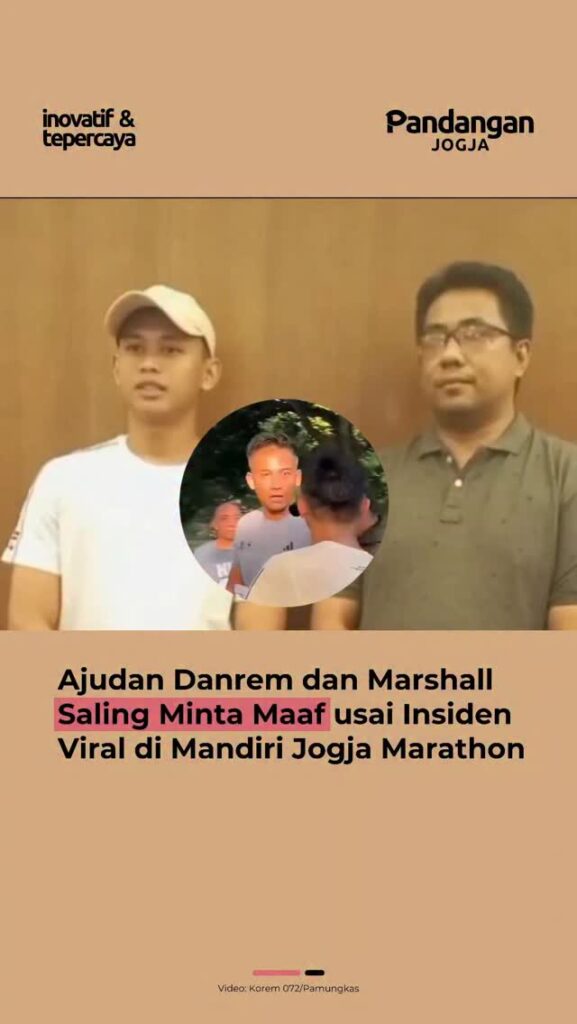 Ajudan Danrem dan Marshall Saling Minta Maaf usai Insiden Viral di Mandiri Jogja Marathon