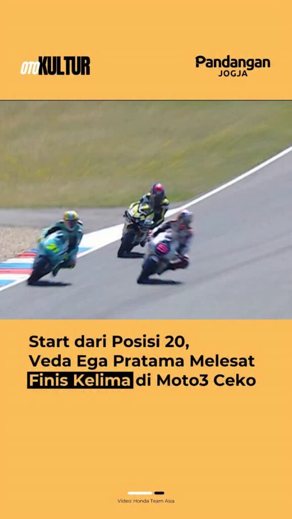 Start dari Posisi 20, Veda Ega Pratama Melesat Finis Kelima di Moto3 Ceko