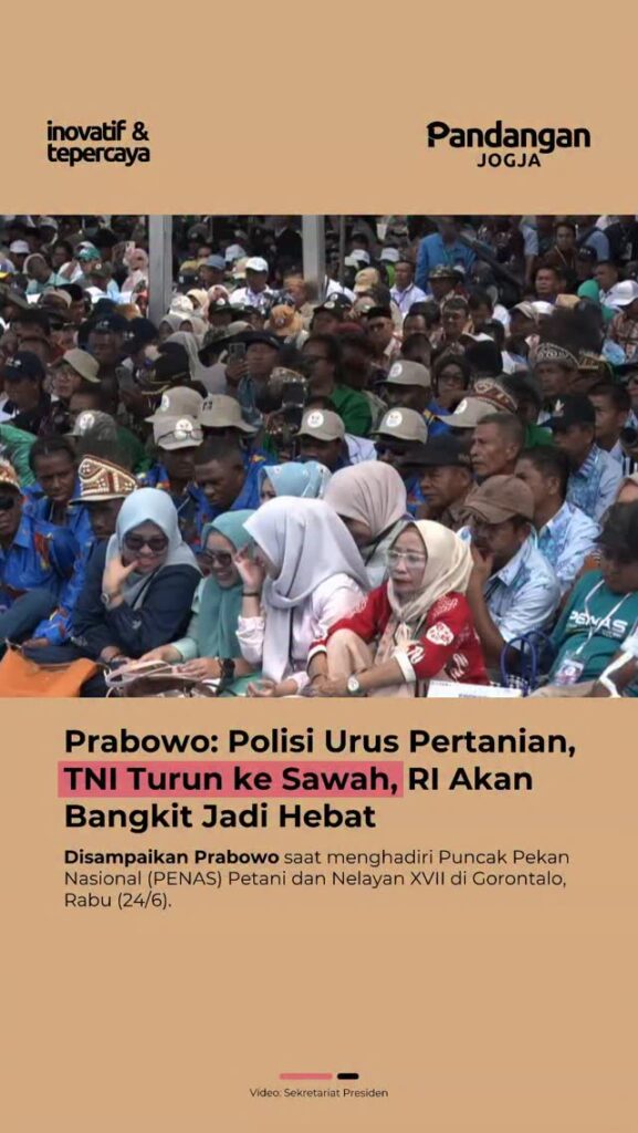 Prabowo: Polisi Urus Pertanian, TNI Turun ke Sawah, RI akan Bangkit Jadi Hebat