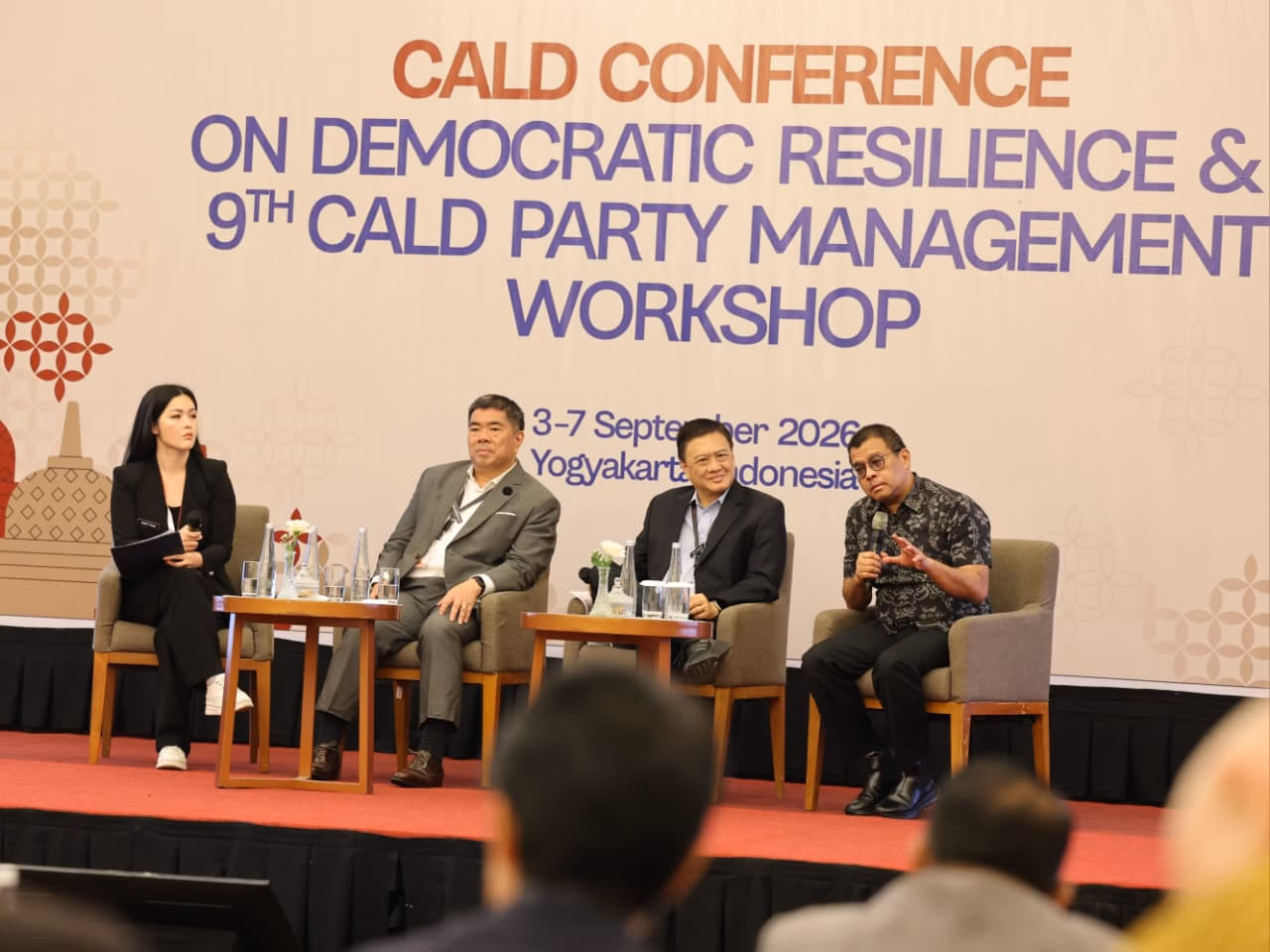 Jalannya diskusi ketahanan demokrasi di hadapan peserta CALD Conference 2026 di Yogyakarta
