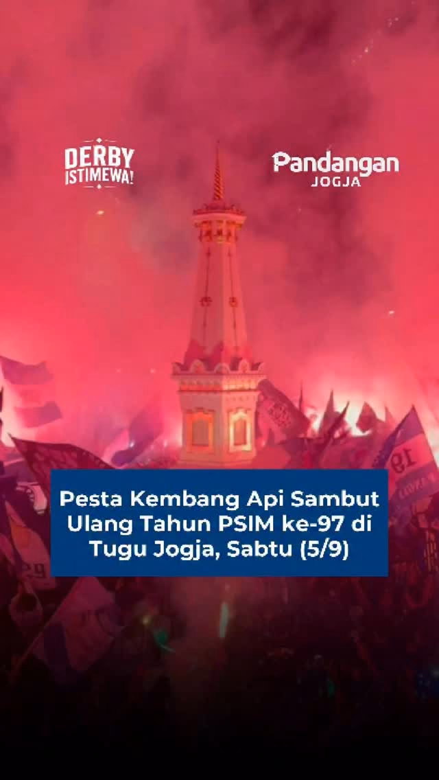 Pesta Kembang Api Sambut Ulang Tahun PSIM ke-97 di Tugu Jogja, Sabtu (5/9)