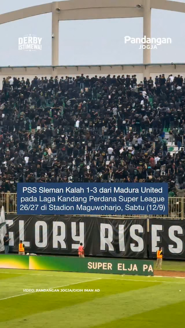 PSS Sleman Kalah 1-3 dari Madura United pada Laga Kandang Perdana Super League 26/27 di Stadion Maguwoharjo, Sabtu (12/9)