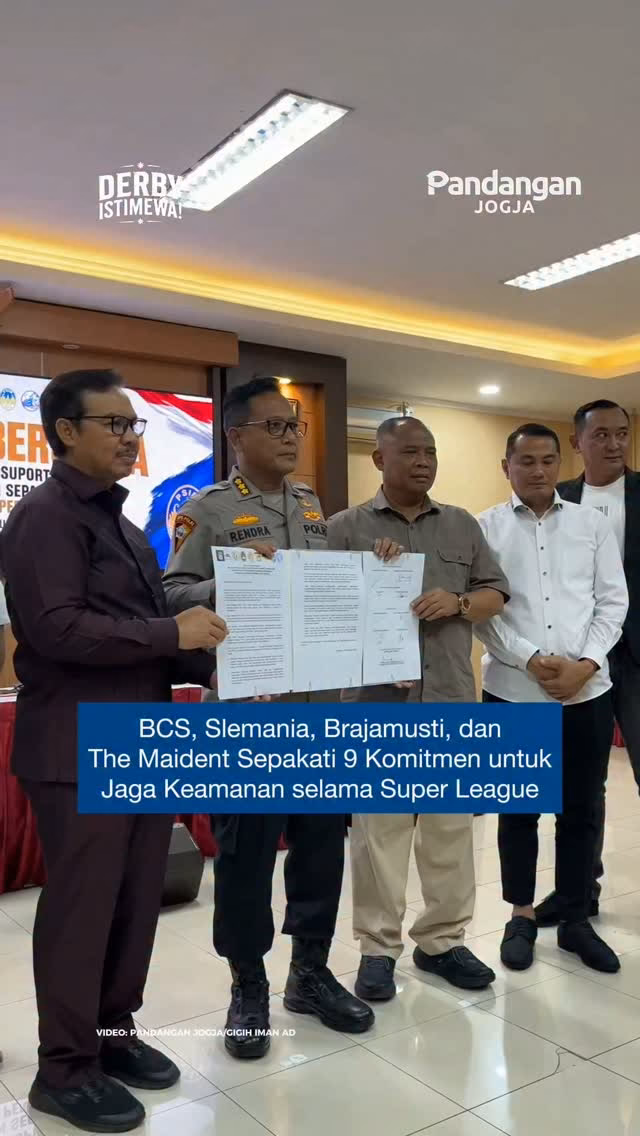 BCS, Slemania, Brajamusti, dan The Maident Sepakati 9 Komitmen untuk Jaga Keamanan selama Super League