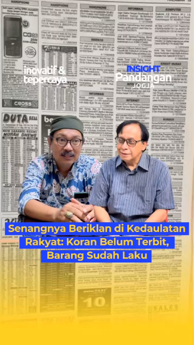 Senangnya Beriklan di Kedaulatan Rakyat: Koran Belum Terbit, Barang Sudah Laku